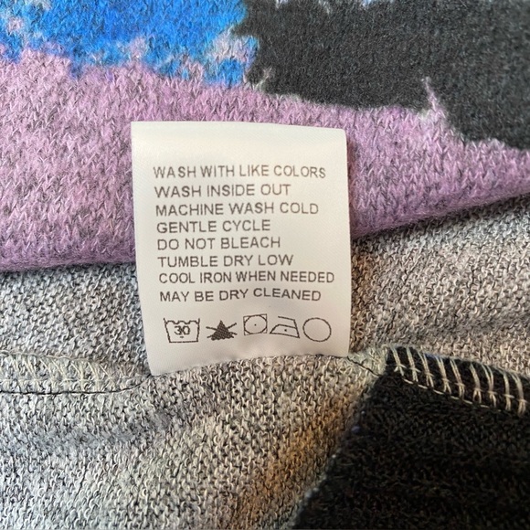 Lily London Women’s Tunic Sweater Top With Pockets Abstract Artsy Boho Sz L - Picture 11 of 15